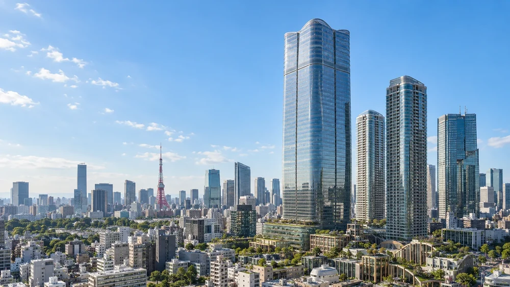 Azabudai Hills Mori JP Tower in Tokyo