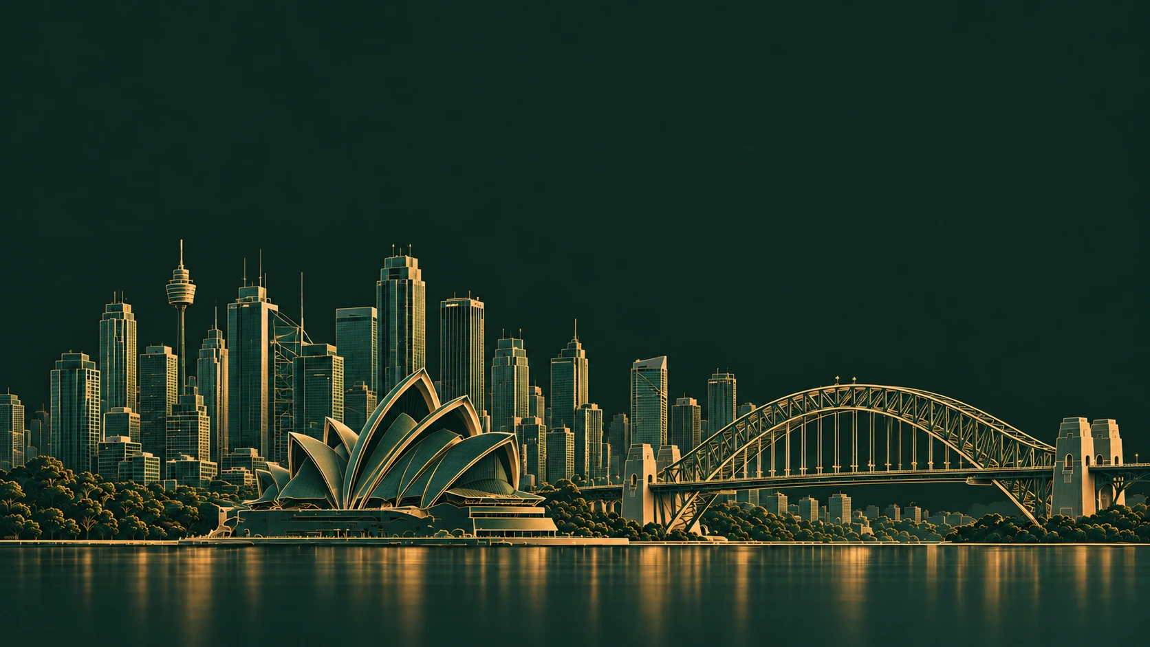Sydney skyline artwork