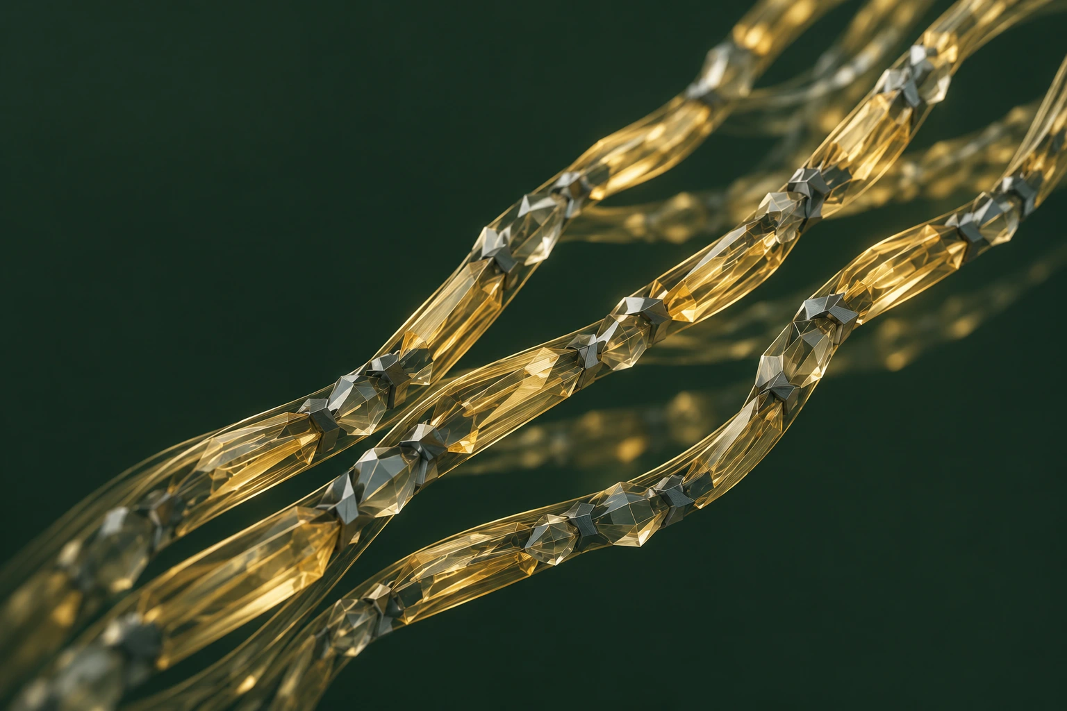 Conceptual golden crystal ribbons inspired by the structure of antimony chalcogenides