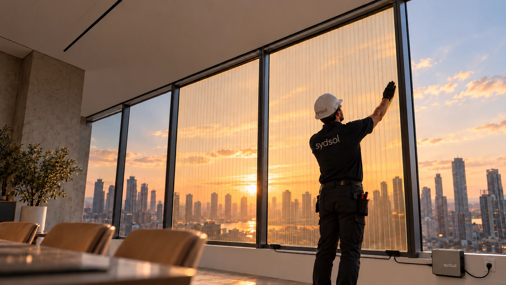 Solar technology integrated into a building façade and window system